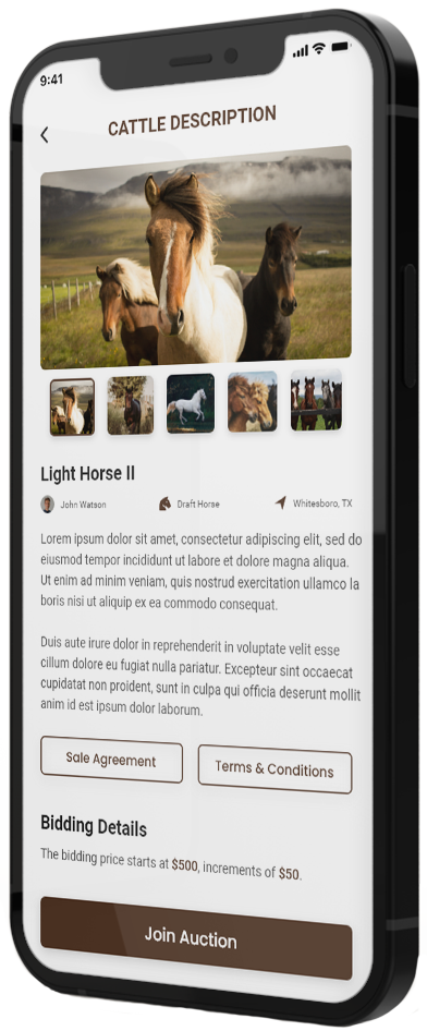 Cattle Trading screen