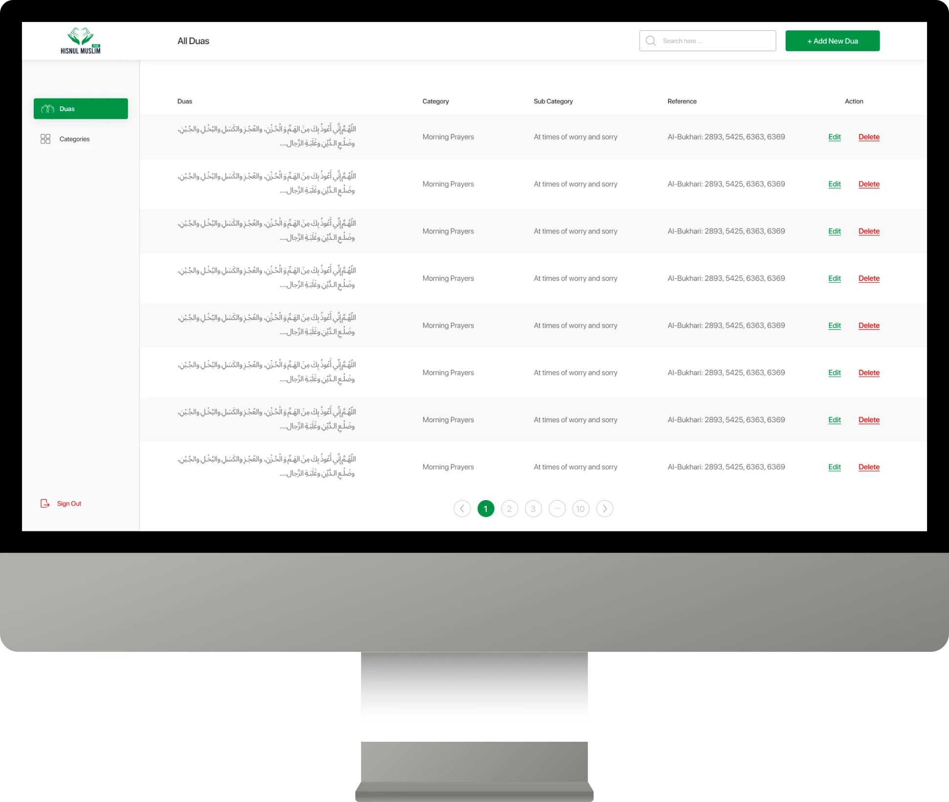 Hisnul Muslim Plus screen